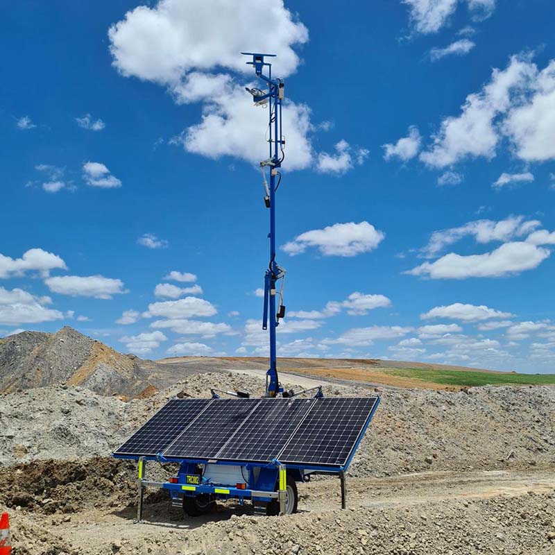 Solar communications trailer