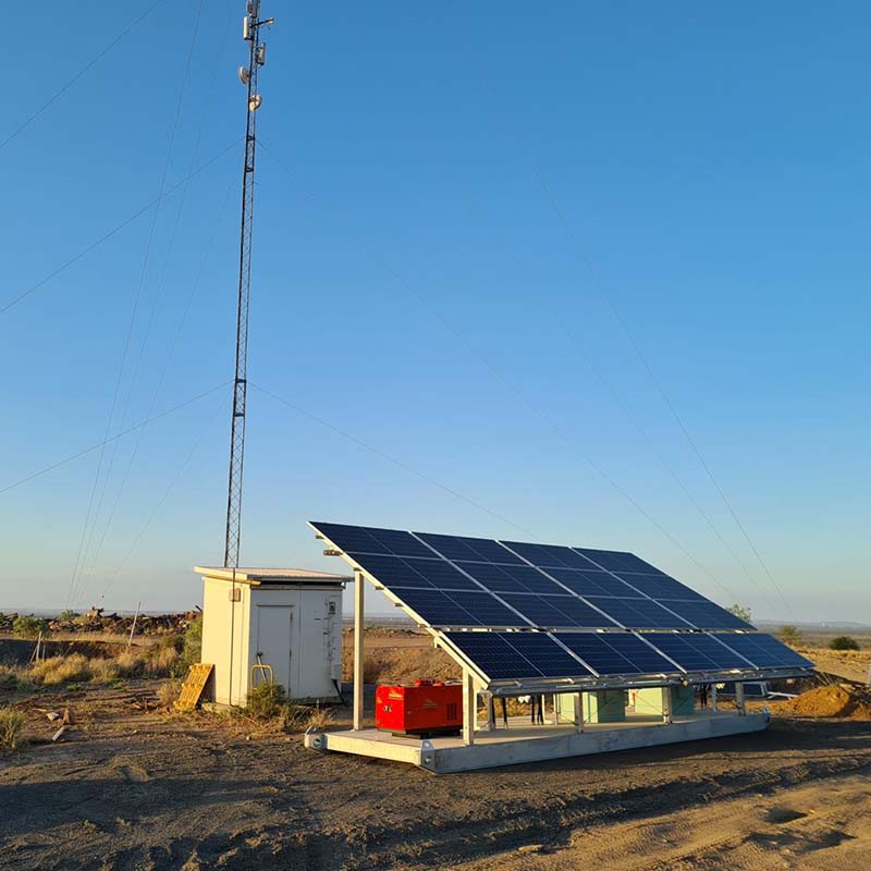 solar lithium communications skid