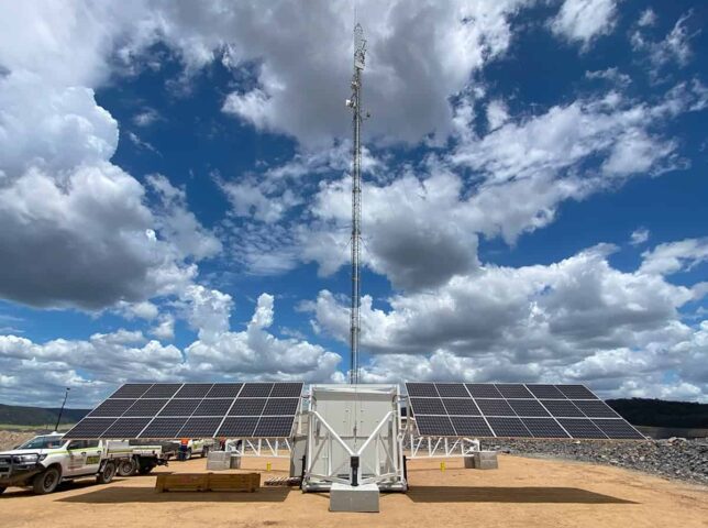 Rapid deployment unit Communications tower at NSW minesite.