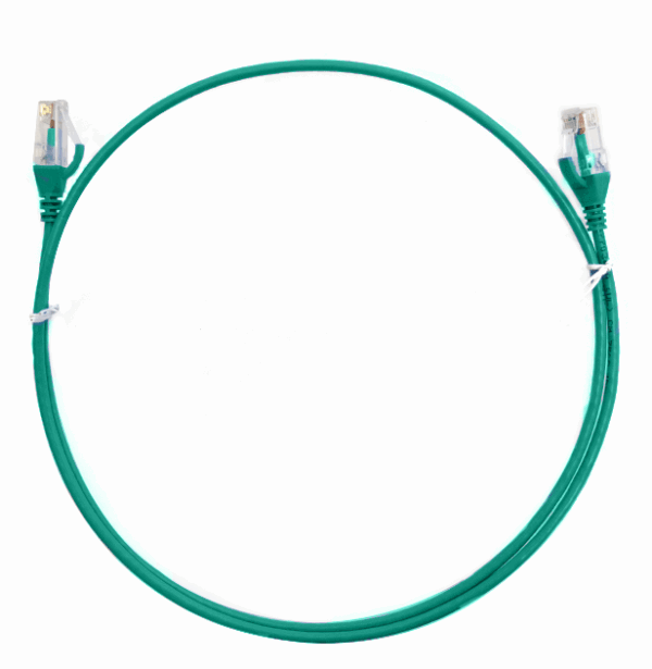 1.5m Cat 6 Ultra Thin LSZH Ethernet Network Cable: Green