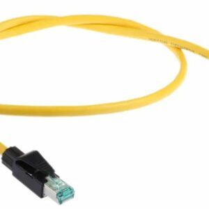 M12 X-Code, to Straight RJ45 Cable assembly, 8 Core 1m Cable