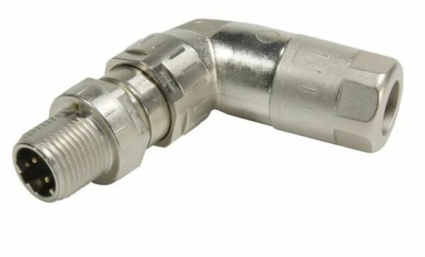 Circular Metric Connectors M12 Slim angled male X-cod 8 KIT
