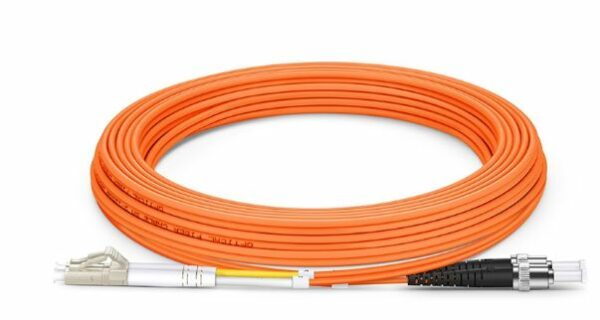 5m (16ft) Fiber Patch Cable, LC UPC to ST UPC, Duplex, 2 Fibers, Multimode (OM2), Riser (OFNR), 2.0m