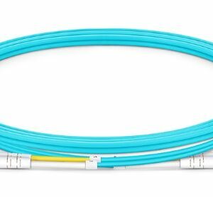 Fibre Patch Cable, LC UPC to LC UPC, Duplex, 2 Fibres, Multimode (OM4), Riser (OFNR), 2.0 1.5m (5ft)