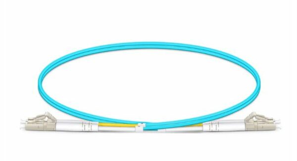 0.5m (1.6ft) Fiber Patch Cable, LC UPC to LC UPC, Duplex, 2 Fibers, Multimode (OM4), Riser (OFNR), 2