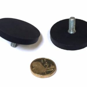 Magnet 43 X 6mm Pot with 15mm Boss & Rubber Case