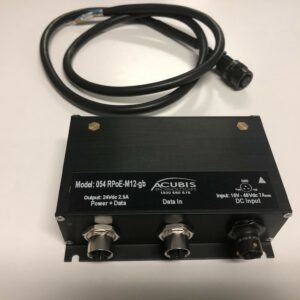 IP67 DC POE, M12, 10-40 VDC Input, 24VDC Output, 7A, GB, Includes 3-Wire Harness