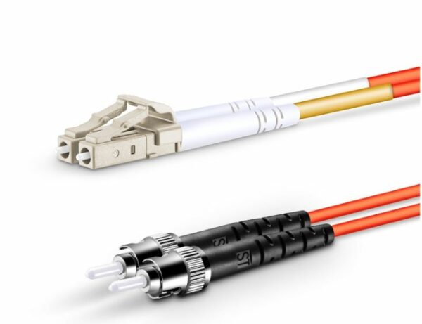 2m (7ft) Fiber Patch Cable, LC UPC to ST UPC, Duplex, 2 Fibers, Multimode (OM2), Riser (OFNR), 2.0mm - Image 2