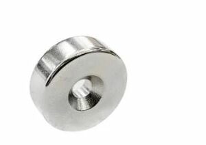 Magnet OD 22mm x ID 5mm x 8mm Thick - Reversible Double Countersunk Hole
