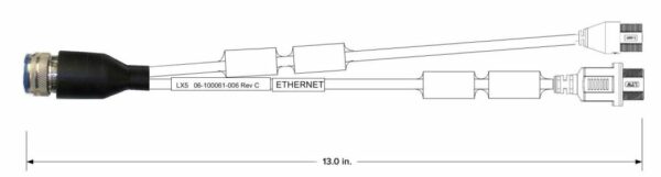 RAJANT LX5 SQUID CABLE. ONE RJ45 ETH (FEMALE) AND ONE USB, LTW CONNECTORS - Image 2