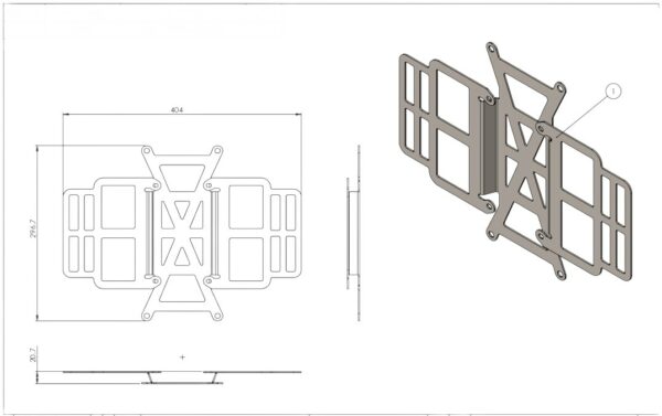 MES Sparrow Flat Plate Mount