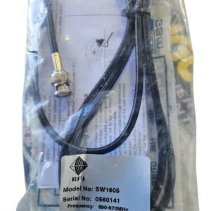 Custom Antenna Mod RG58 Terminated SW1605 antenna with BNC plug terminated