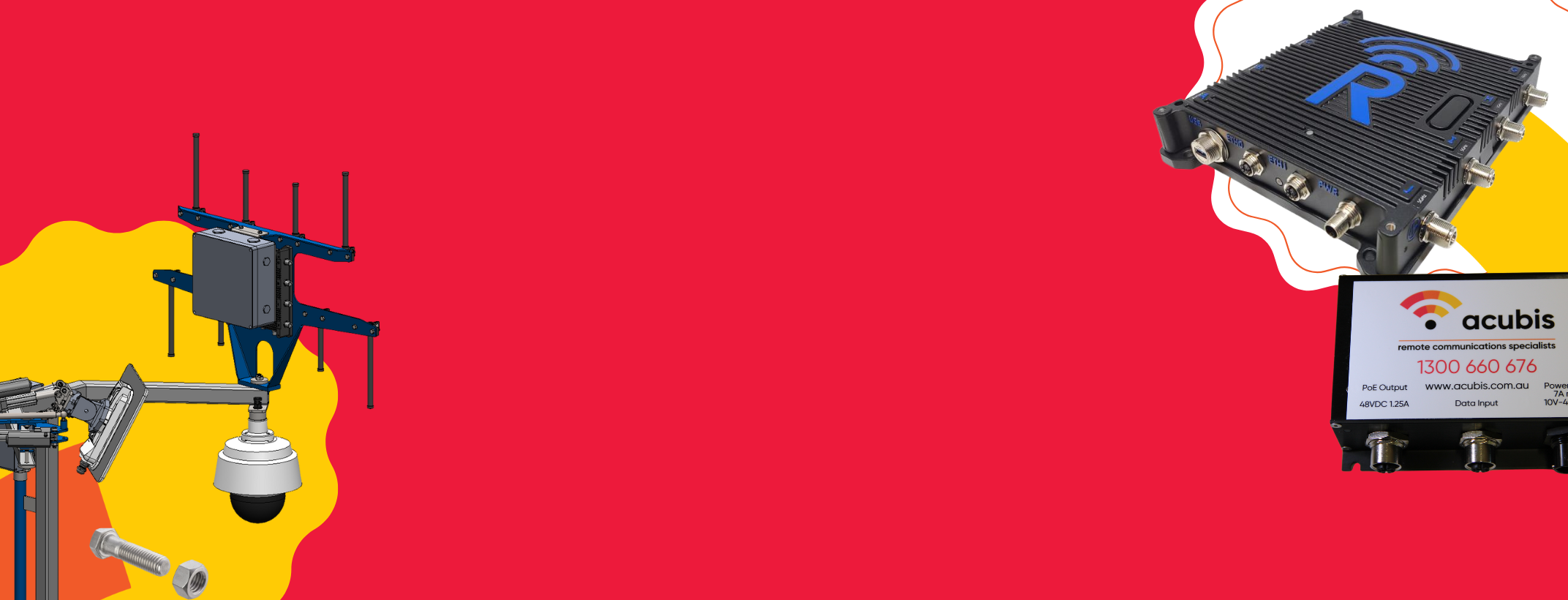 slider banner with pictures representing wireless networks