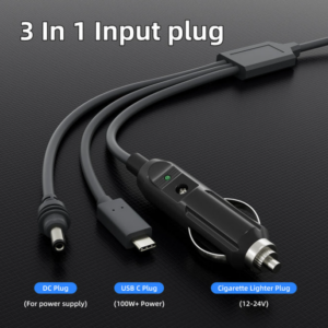 Starlink Mini - 3-in-1 DC Power Cable – DC barrel & USB-C - 3m / 9.8ft